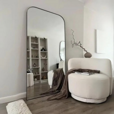 Напольное и настенное зеркало в полный рост в раме со скруглёнными углами MM025 